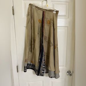 Two layer wrap skirt